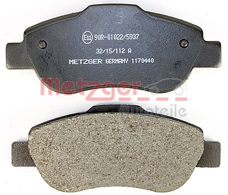 METZGER 1170440 Bremsbelagsatz, Scheibenbremse